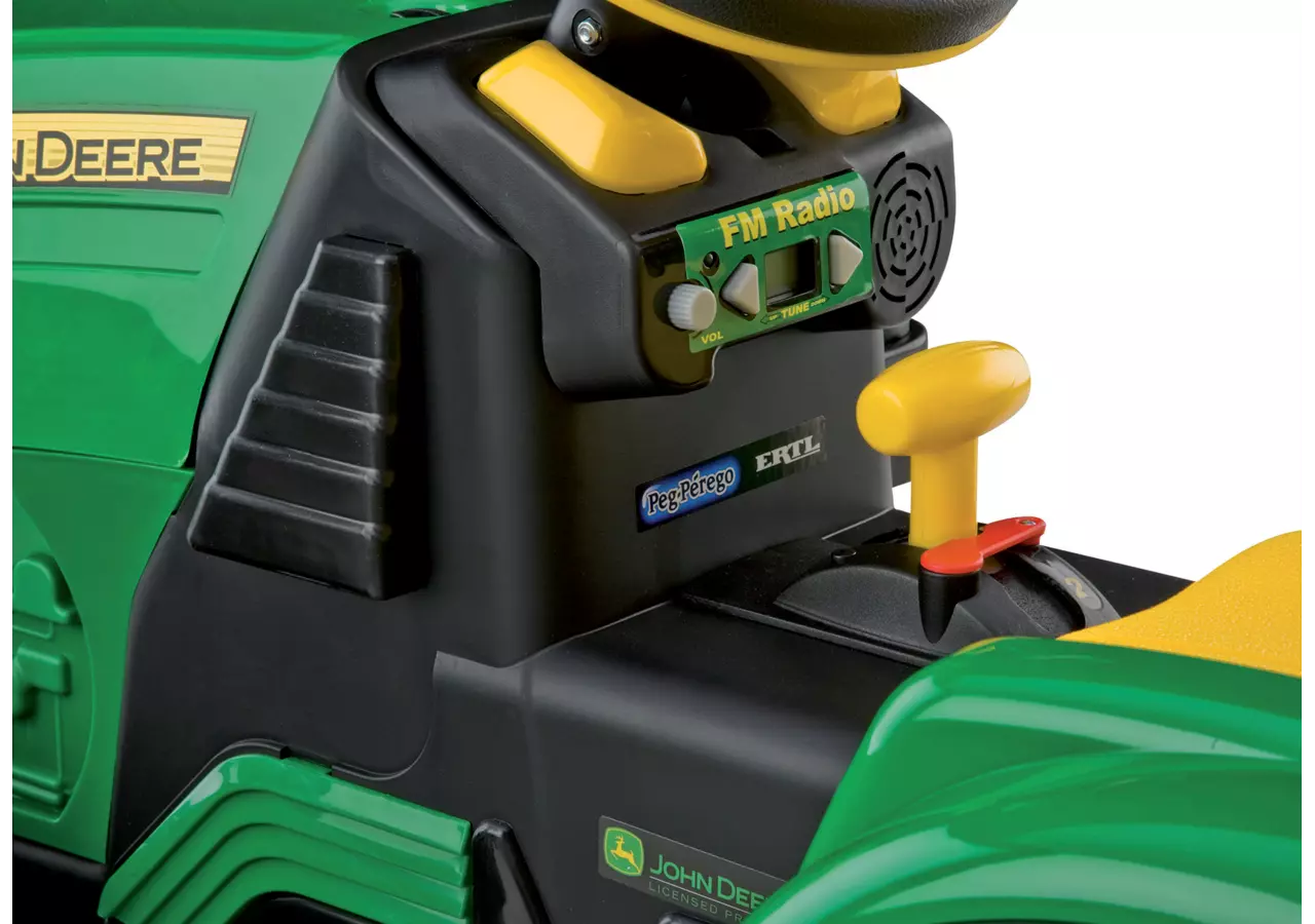 Peg-Perego John Deere Elektro-Traktor mit Anhänger für Kinder ab 3 Jahren
