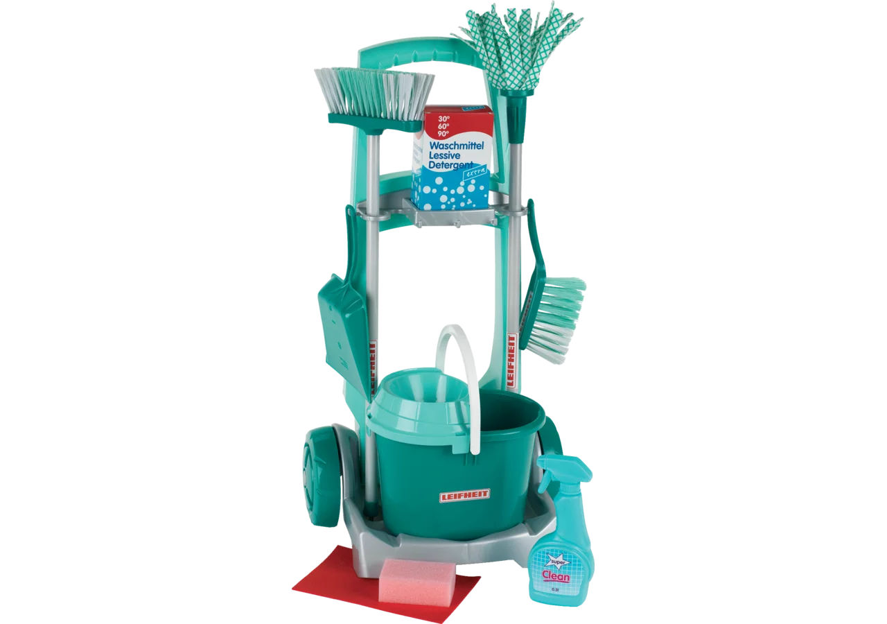 Kinder-Putzwagen von klein im Leifheit-Design mit Zubehör
