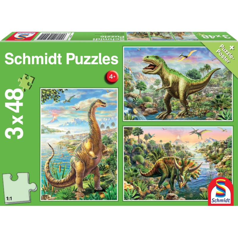 Puzzle "Abenteuer mit den Dinosauriern" – Schmidt Spiele (Kinderpuzzle)