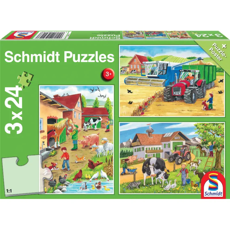 Puzzle Auf dem Bauernhof Schmidt Spiele – Frontansicht des vollständigen Puzzles