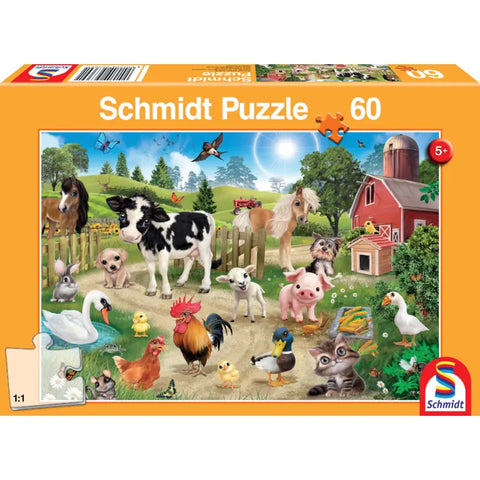 Puzzle Bauernhoftiere Schmidt Spiele – Kinderpuzzle mit Kühen, Pferden und Schafen