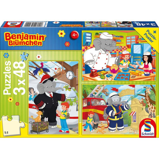 Puzzle Benjamin Blümchen immer im Einsatz – Schmidt Spiele (Kinderpuzzle)