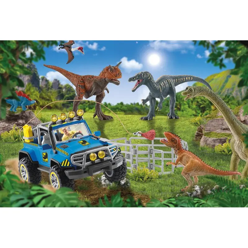 Detailreiche Dinosaurier-Abbildungen auf dem Puzzle Urzeitgiganten von Schmidt Spiele