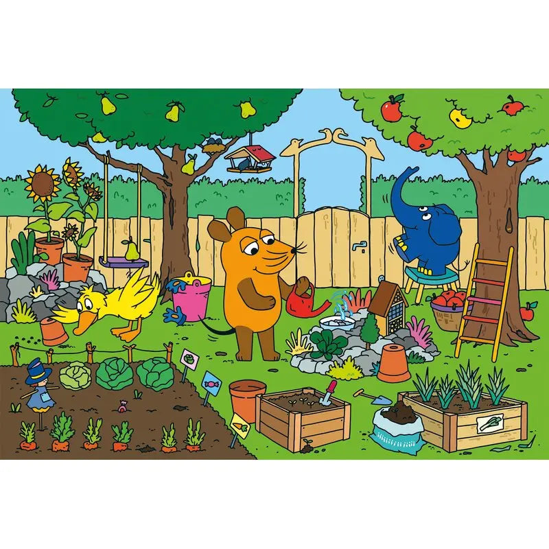Detailansicht der Puzzleteile – Puzzle Ein Tag mit der Maus Schmidt Spiele
