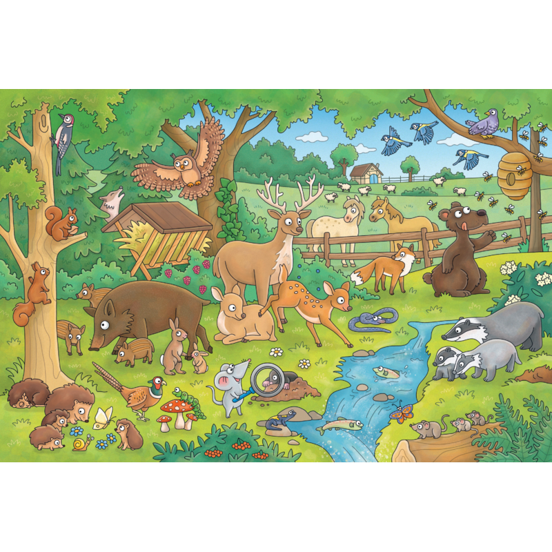 Puzzle "Reise in die Natur" – Schmidt Spiele (Kinderpuzzle mit Wissensbüchlein)