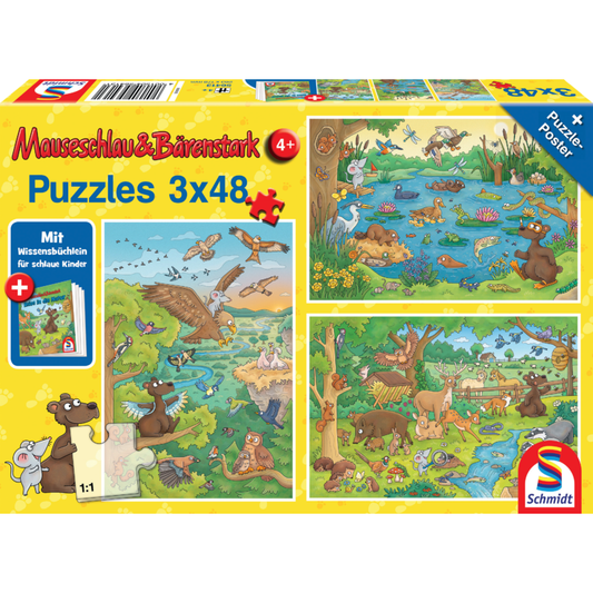 Puzzle "Reise in die Natur" – Schmidt Spiele (Kinderpuzzle mit Wissensbüchlein)