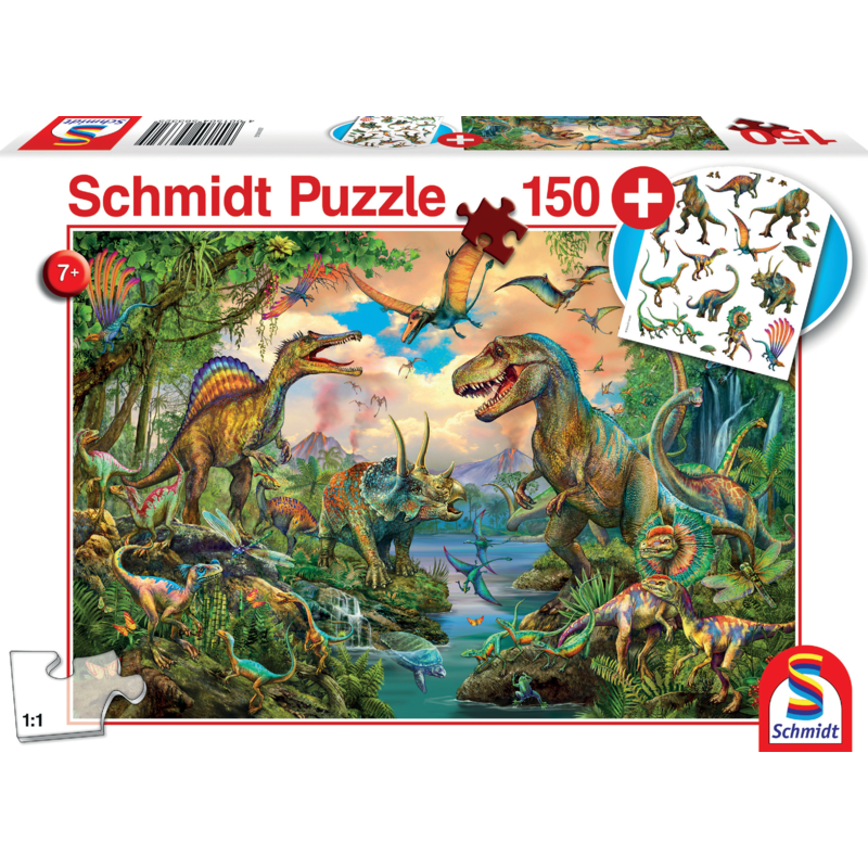 Puzzle "Wilde Dinos, mit Tattoos Dinosaurier" – Schmidt Spiele (Kinderpuzzle)