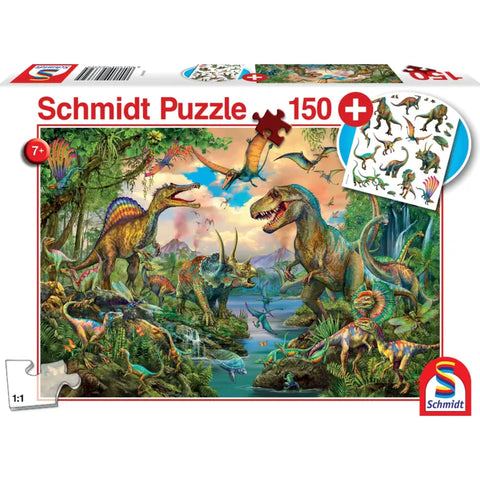 Puzzle Wilde Dinos mit Tattoos Schmidt Spiele – Kinderpuzzle mit Dinosaurier-Motiv