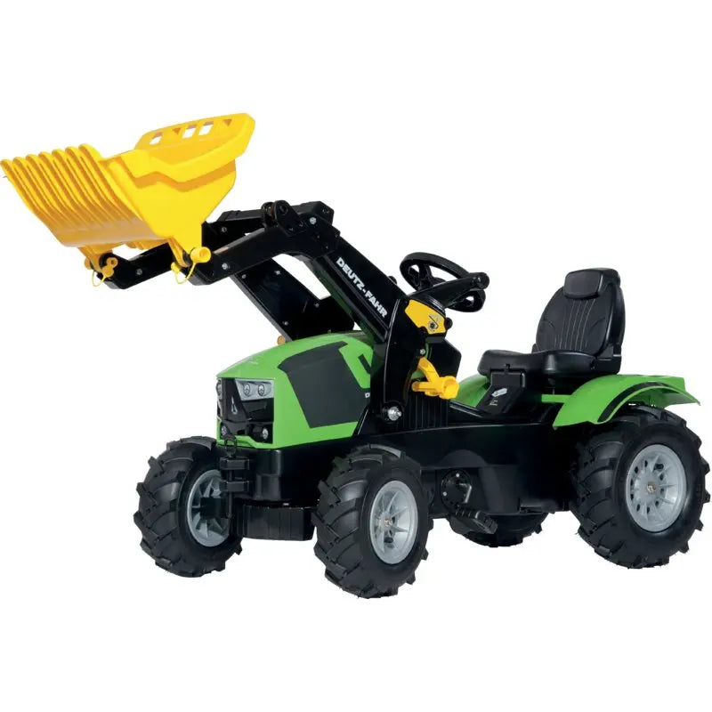 Deutz-Fahr 5120 Kindertraktor mit Frontlader von rollytoys in kräftigem Grün