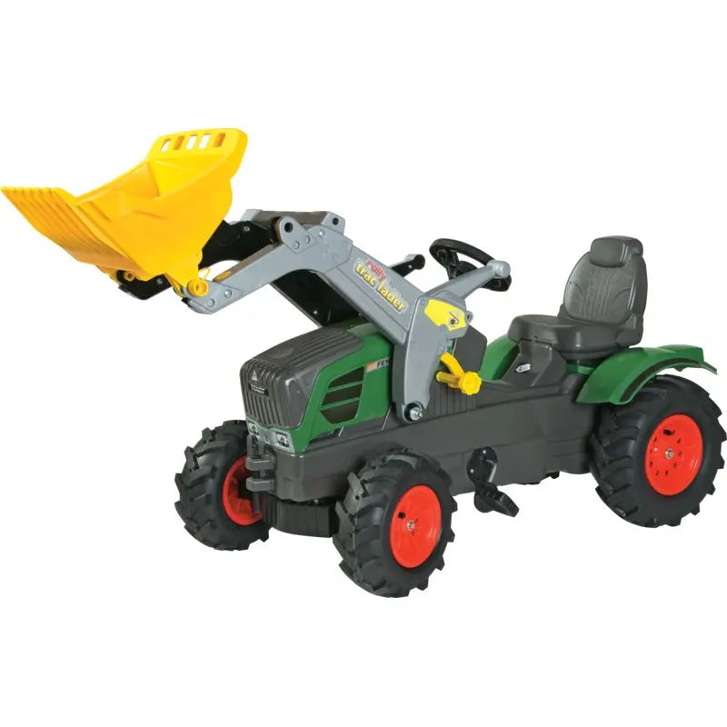 Fendt 211 Vario Trettraktor mit Frontlader von rollytoys mit Luftreifen – Seitenansicht