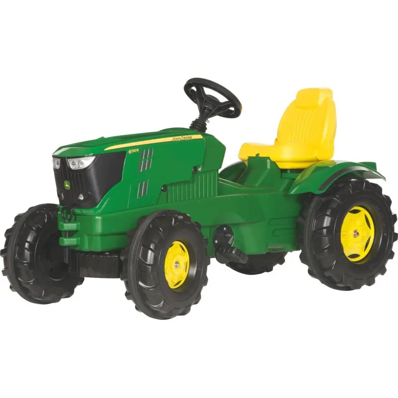 rollyFarmTrac John Deere 6210R Kindertraktor mit Flüsterreifen in Grün von rollytoys