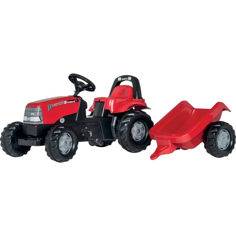 rollyKid Case CVX 1170 Trettraktor mit Anhänger von RollyToys für Kinder ab 2,5 Jahren