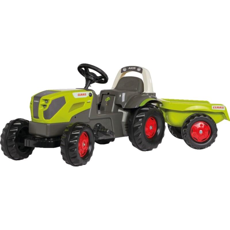 rollyKid Claas Axos Kindertraktor mit Anhänger von rollytoys