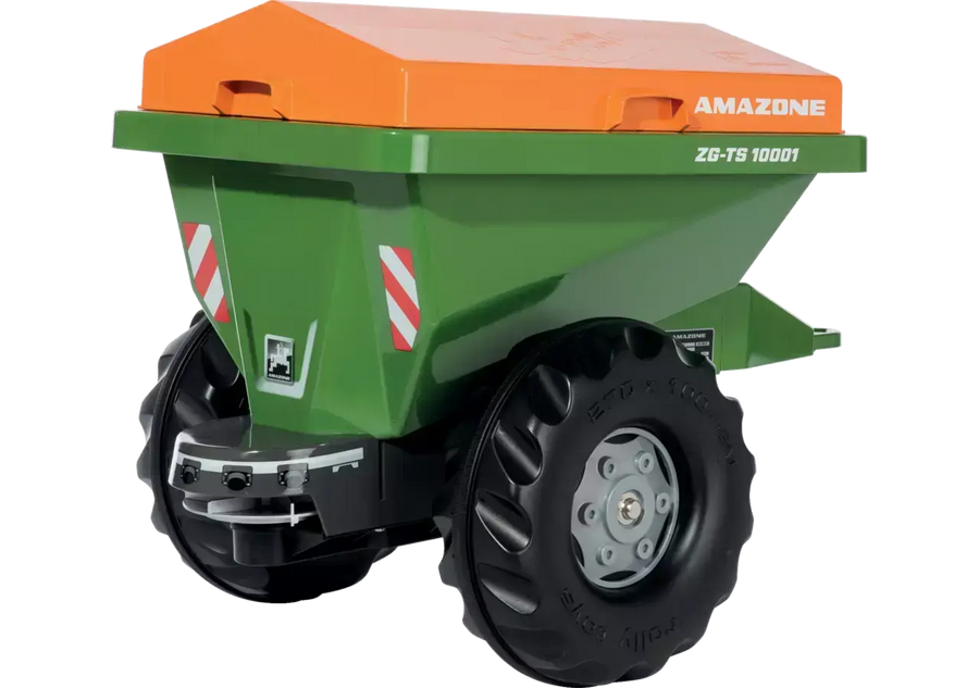 Amazone Anhängestreuer ZG-TS 10001 rollytoys in Blau und Orange von der Seite