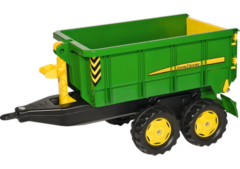 Containerkipper John Deere rollytoys 125098 in Grün-Gelb als Trettraktor-Anhänger