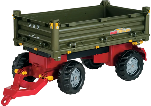 rollytoys Dreiseitenkipper 2-Achser 125005 – Kippanhänger seitliche Ansicht