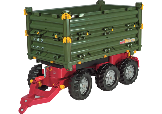 Rollytoys Dreiseitenkipper 3-Achser mit Kurbel für Kinder ab 3 Jahren
