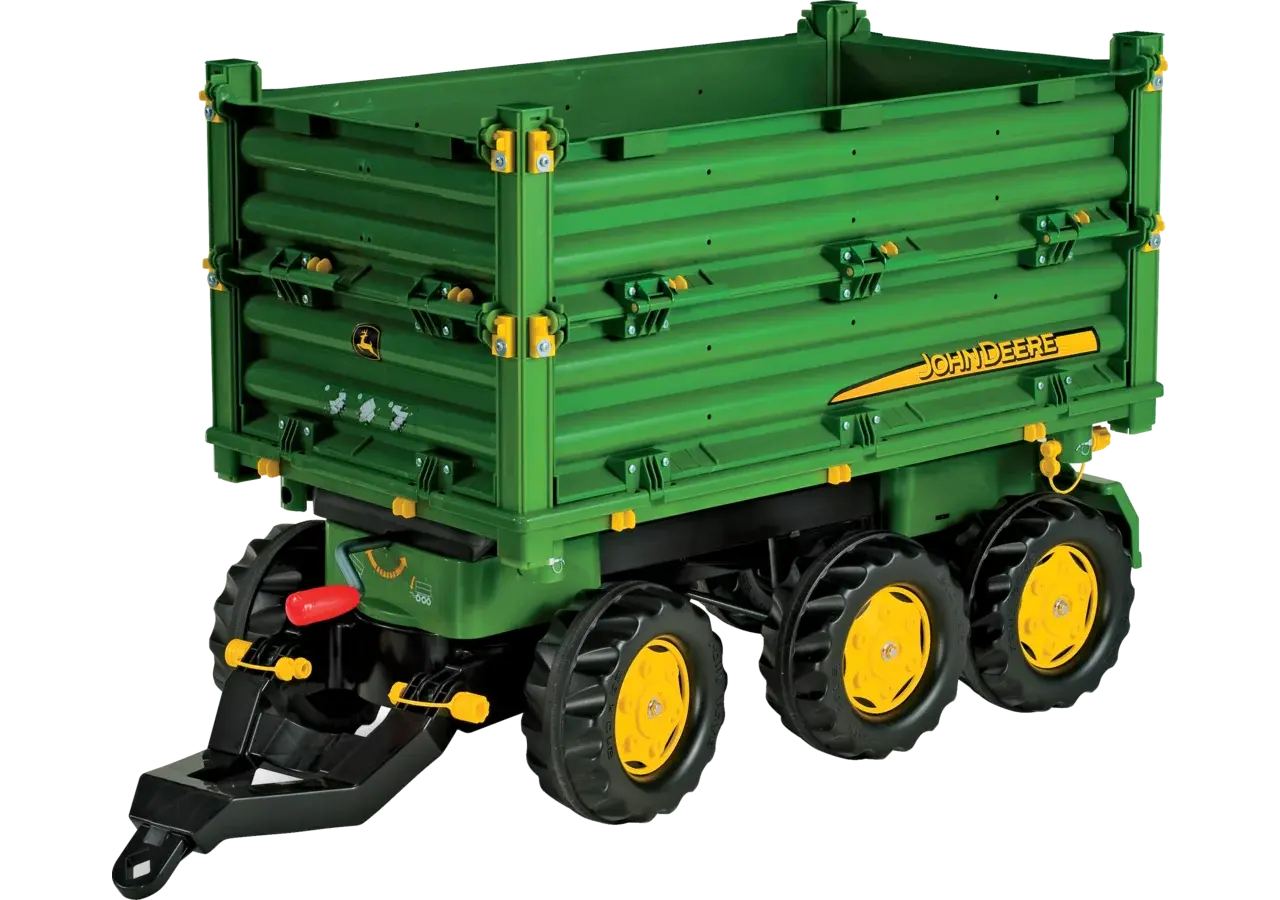Rollytoys John Deere Dreiseitenkipper 3-Achser mit Kurbel für Kinder ab 3 Jahren
