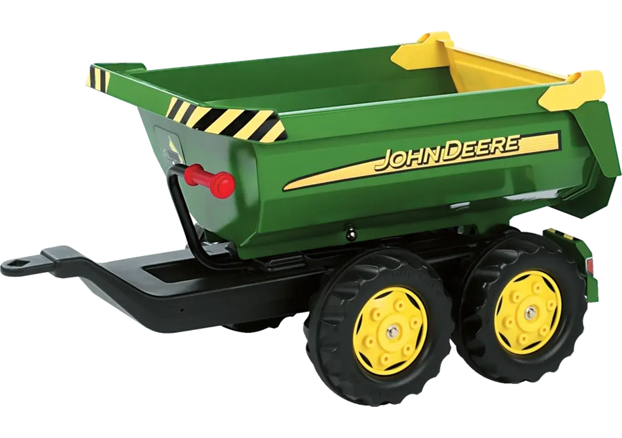 Rollytoys Wannenkipper John Deere 122165 – stabiler Anhänger mit Kippfunktion für Kinder