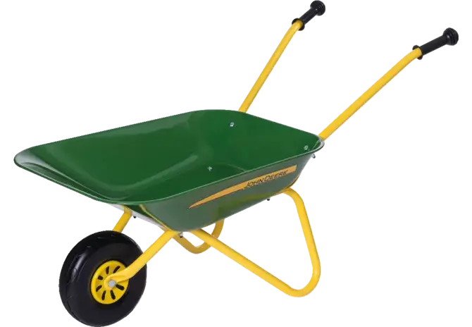 Metallschubkarre John Deere 271986 von RollyToys in Grün und Gelb für Kinder ab 3 Jahren