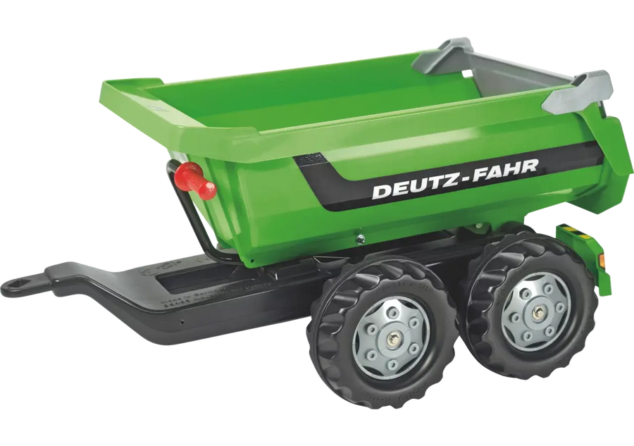 Rollytoys Wannenkipper Deutz-Fahr 122240 – grüner Kippanhänger für Trettraktoren, Seitenansicht