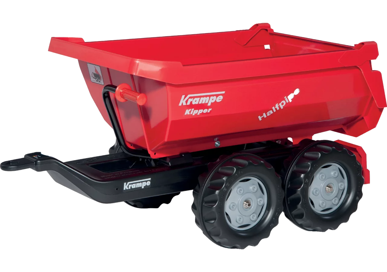 Rollytoys Krampe Wannenkipper für Kinder, robuster Einachsanhänger
