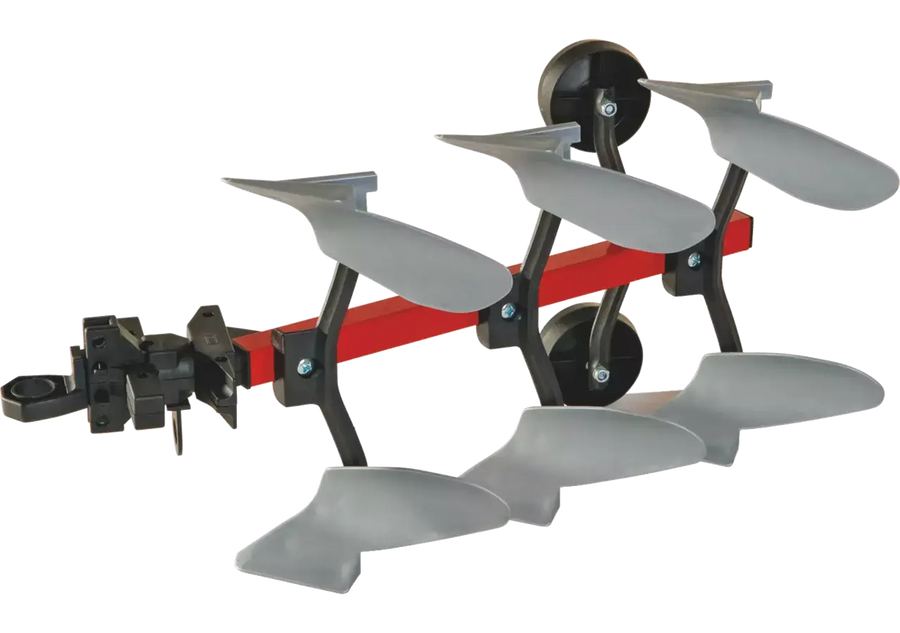 rollytoys Wendepflug 3 Scharen 123803 – Stabiler Kinderpflug für Traktor-Rollenspiele
