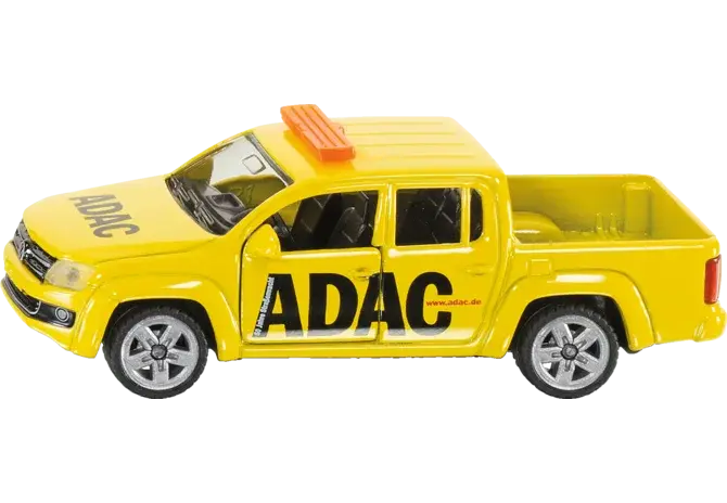 ADAC Pickup Siku 1469 in Gelb, Maßstab 1:87, Seitenansicht auf weißem Hintergrund
