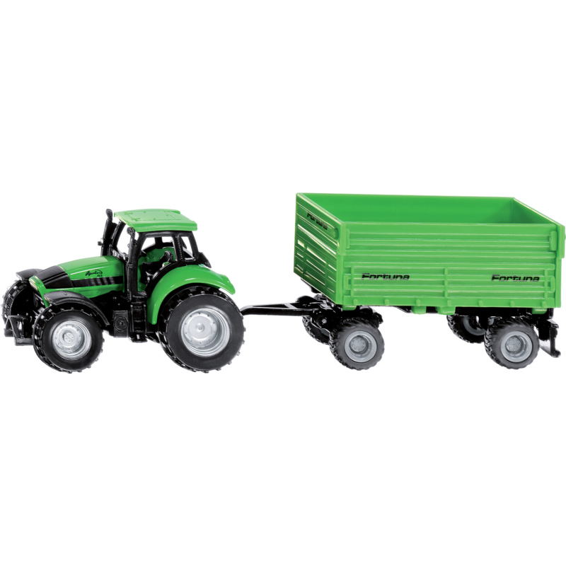Siku Deutz-Fahr mit Anhänger – Mini-Traktor 1:87