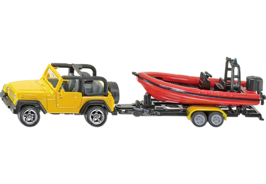 Siku Jeep mit Boot Spielzeug 1:87
