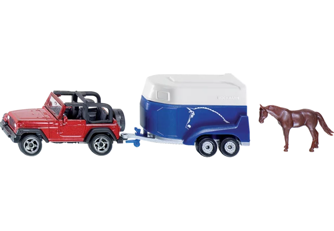 Siku Jeep mit Pferdeanhänger Spielzeug 1:87
