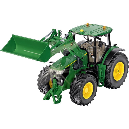 SIKU John Deere 7310R 1:32 Bluetooth Traktor mit Frontlader und LED-Beleuchtung