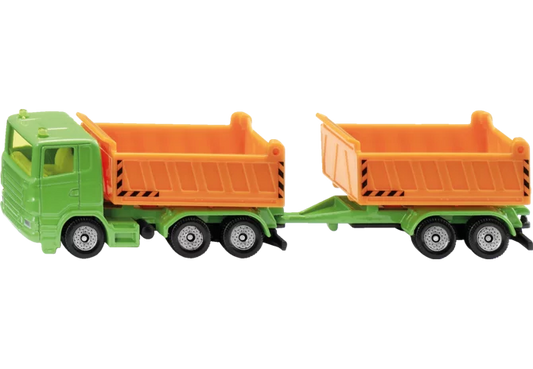 Siku Kippmulden LKW mit Anhänger Spielzeug 1:87
