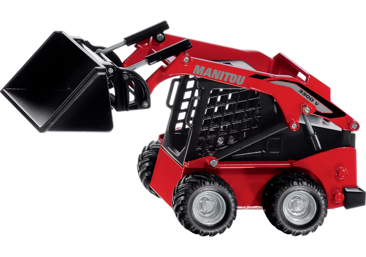 Siku Manitou 3300V Kompaktlader Spielzeug mit verstellbarem Frontlader im Maßstab 1:32
