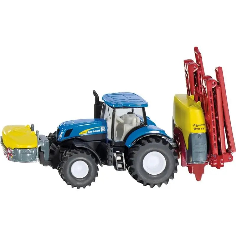 Siku New Holland mit Kverneland Pflanzenschutzspritze 1:87 – Traktor mit ausklappbaren Spritzarmen