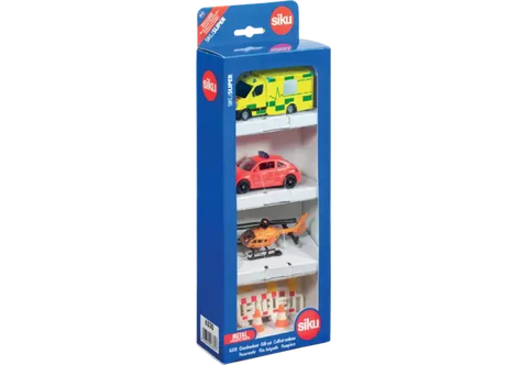 Siku Rettungs-Set 6332 mit Miniatur-Notfallfahrzeugen im Maßstab 1:87