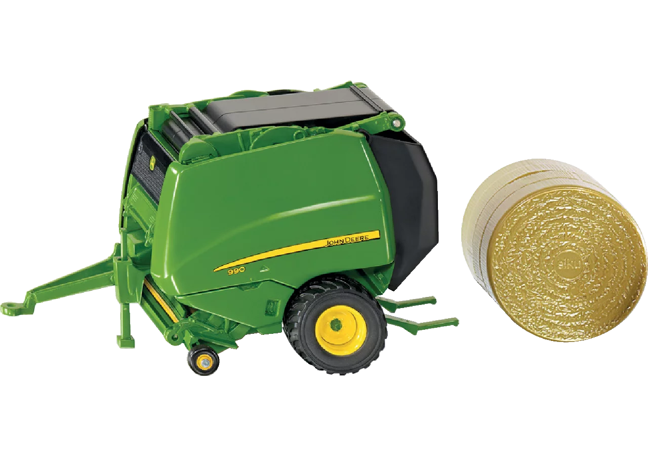 Siku Rundballenpresse John Deere 990 im Maßstab 1:32 als Spielzeugmodell
