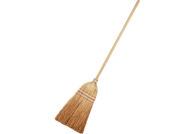 Sorgobesen Spielzeug von klein, klassischer Kinderbesen mit Holzstiel
