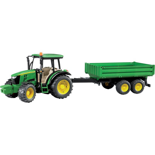 Bruder John Deere 5115M Traktor mit Tandemkipper im Maßstab 1:16