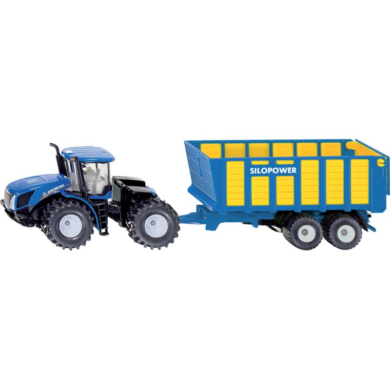 Siku New Holland T9.560 Traktor mit Silagewagen Spielzeug 1:50