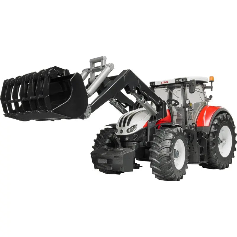 Bruder Steyr 6300 Terrus Traktor mit Frontlader im Maßstab 1:16, Seitenansicht