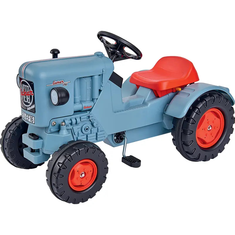 Trettraktor Eicher Diesel ED 16 BIG in charakteristischem Eicher-Blau für Kinder ab 3 Jahren