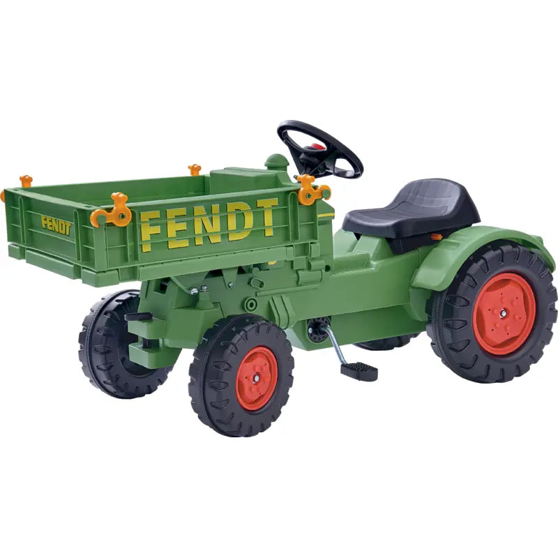Trettraktor Fendt Geräteträger BIG Kindertraktor in Fendt-Grün, Seitenansicht