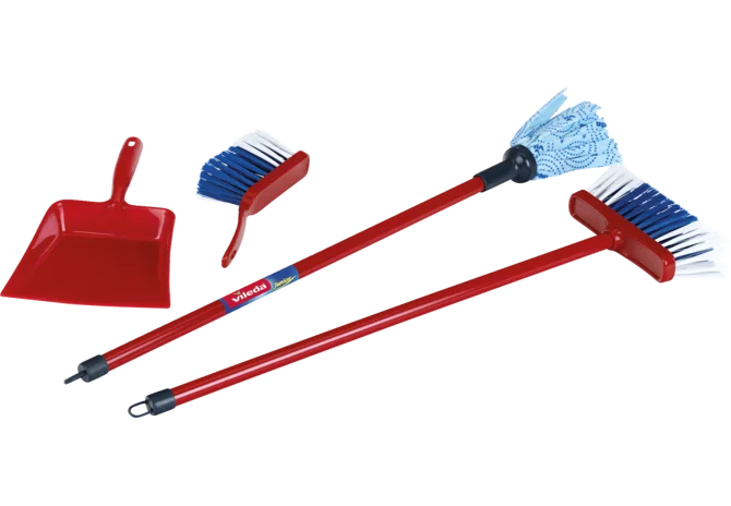 Vileda Besengarnitur Spielzeug von klein mit Besen und Kehrschaufel für Kinder ab 3 Jahren
