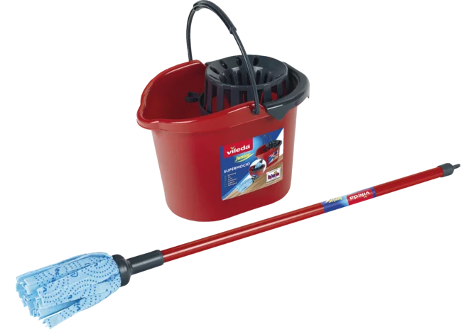 Vileda Eimer mit Wischmopp Spielzeug von klein für Rollenspiele ab 3 Jahren

