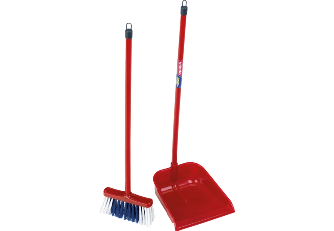 Vileda Stielschaufel mit Besen Spielzeug von klein für Haushaltsspiele ab 3 Jahren

