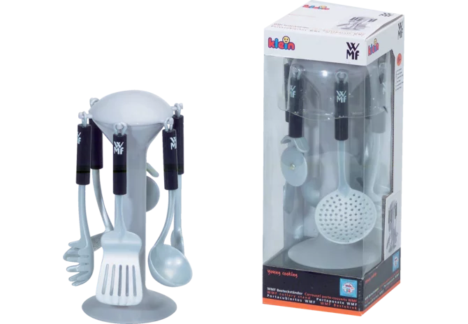 WMF Küchenset Spielzeug von klein mit 6 Küchenwerkzeugen auf Ständer
