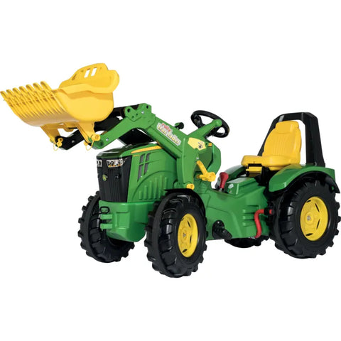 rollyToys John Deere 8400R Frontlader 651078 – X-trac Premium Kindertraktor seitlich